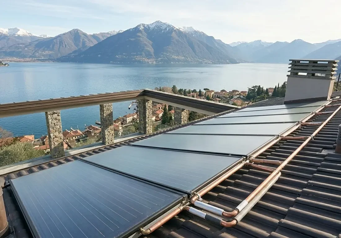 pannelli solari installati su tetto